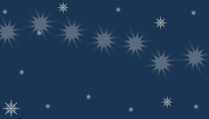 Fototapeta na wymiar snowflakes on a dark blue background for an advertising banner