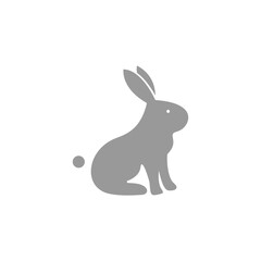 cute rabit cartoon logo design