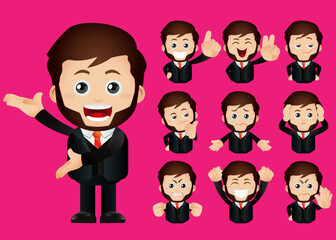 Cute Set - Set of businessman