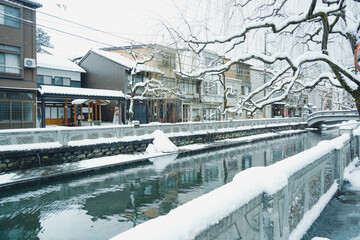 城崎温泉　温泉街の街並み