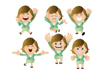 Cute Set - Set of business people 