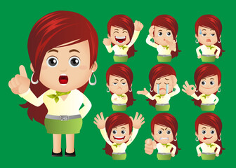 Cute Set - Set of business people 