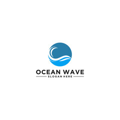 ocean wave logo in white background