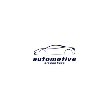 automotive logo template in white background