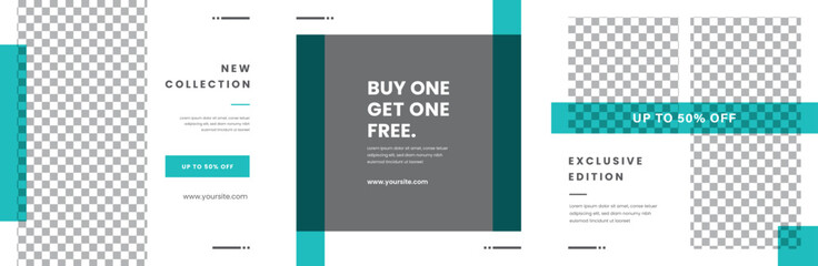 minimalist fashion sale social media post template