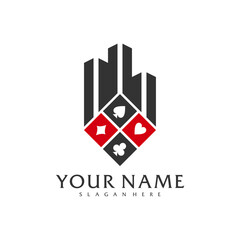 City Poker logo vector template, Creative Poker logo design concepts