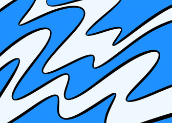 Simple background with cute colorful wavy lines pattern