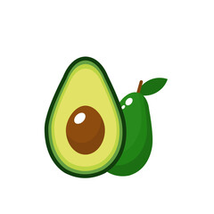 avocado illustration isolated white background