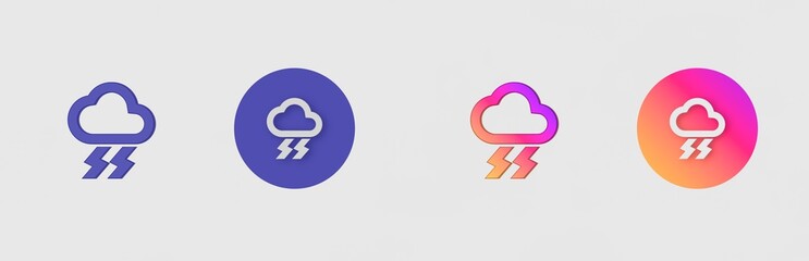 Nature, Season, Forecast, Weather isolated on background, sign, icon, symbol, 3d rendering.