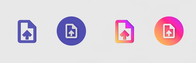 Cloud, File, Upload, Download, Share isolated on background, sign, icon, symbol, 3d rendering.