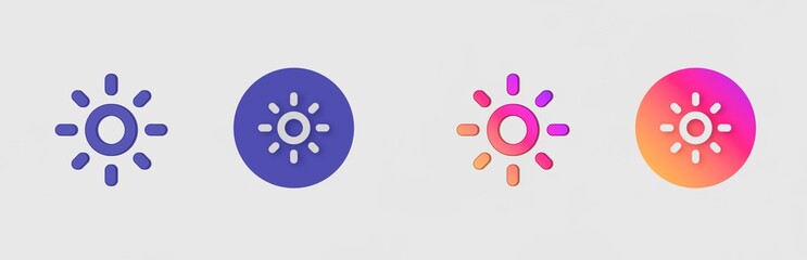 Nature, Season, Forecast, Weather isolated on background, sign, icon, symbol, 3d rendering.