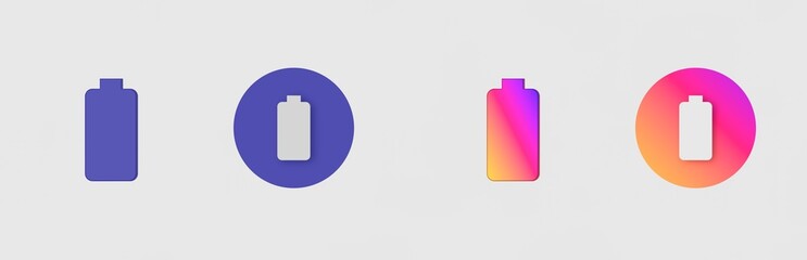 Smartphone, Charge, Energy, Battery isolated on background, sign, icon, symbol, 3d rendering.