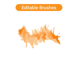 Brush strokes isolated. Editable brush arts