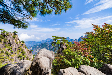 Natural scenery of Huangshan Scenic Area in Anhui Province