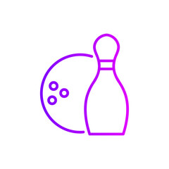bowling gradient icon