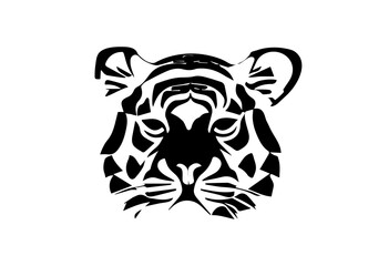 tiger face silhouette