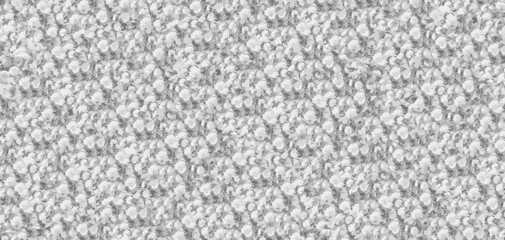 Vector white carpet texture. Gray terry cloth seamless pattern. Fluffy wool bathroom rug. Soft grey room mat background. Towel material, top view. Cotton light backdrop