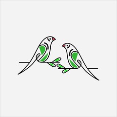 Obraz premium Bird modern abstract 3d Line logo design templet