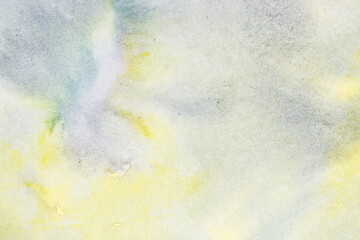 Watercolor texture . Abstract yellow blue white Painting background. Pastel colors.Template.Copy space