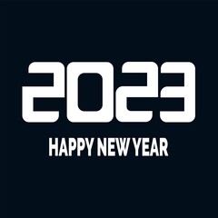 Happy new year logo design templet