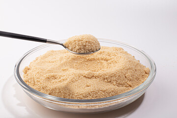 brown sugar heap and spoon