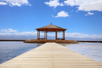 gazebo on the sea