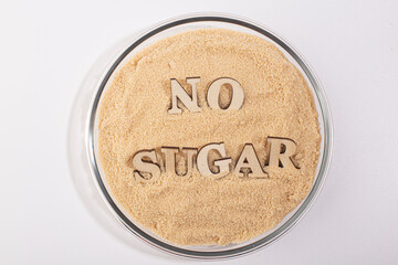 No sugar text with concept.