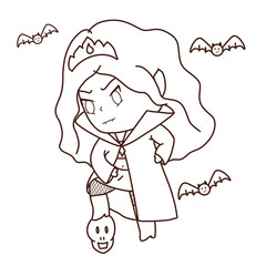 It was the image of a young vampire. She had terrifyingly pale skin.