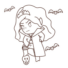 It was the image of a young vampire. She had terrifyingly pale skin.