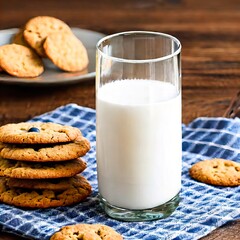 glass of milk and cookies