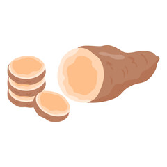 cut sweet potato or yam