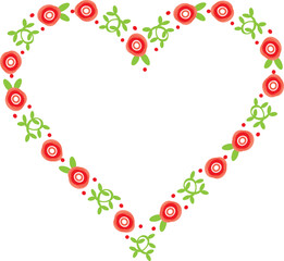 メッセージカードに使えるフレーム 枠 花のイラスト