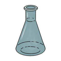 Erienmeyer Flask vector logo for laboratory.