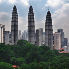 Fototapeta premium Historical sites Kuala Lumpur Malaysia photoshop manipulation 