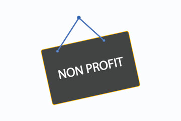 non profit button vectors.sign label speech bubble non profit
