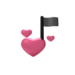 HEART NOT 3D RENDER ISOLATED IMAGES