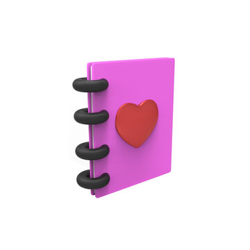 LOVE NOTE 3D RENDER ISOLATED IMAGES