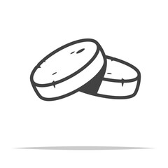 Palm sugar icon transparent vector isolated