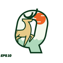 Deer Or Hunting Alphabet Q