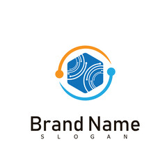 technology logo symbol mobile tec modern