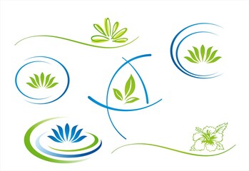 water lily , Buddha , Eco friendly business logo design, India	