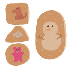 色んな絵が入ったクッキー