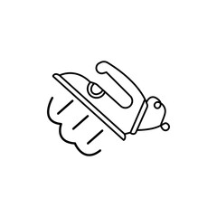 Steam iron line icon. Iron icon in vector. Logotype