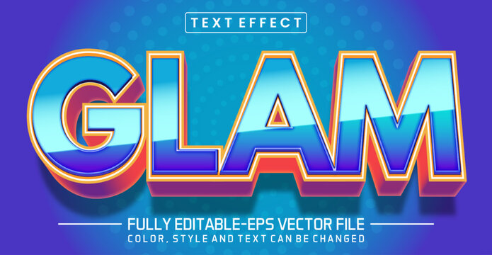 Editable Glam text style effect - text style Concept