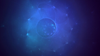 3D rendering abstract circle light background