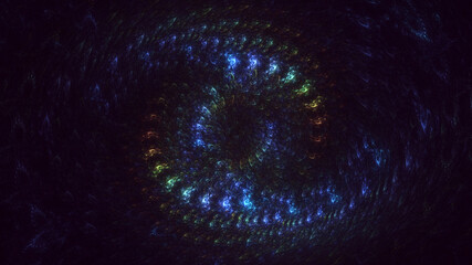 3D rendering abstract circle light background