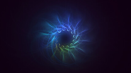 3D rendering abstract circle light background