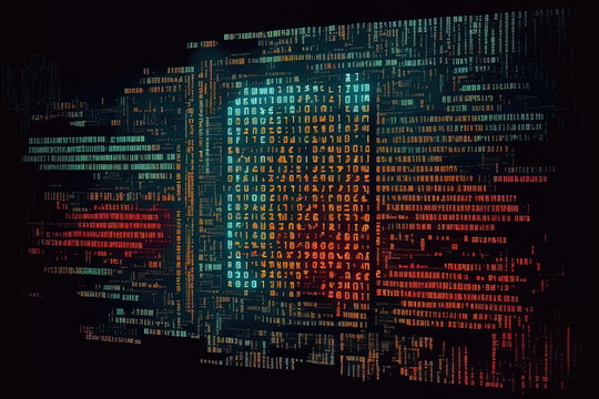 Software developer programming code screen of software developer abstract computer script code. Generative AI
