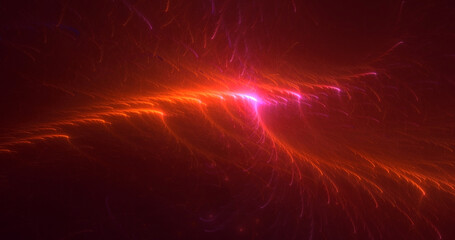 3D rendering abstract multicolor fractal light background