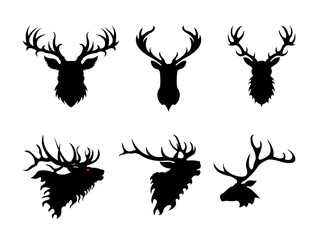 Elk Head Silhouette Collection